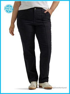 Women's Plus Size Ultra Lux Comfort Flex-to-Go Utility Pants Loose Fit Straight